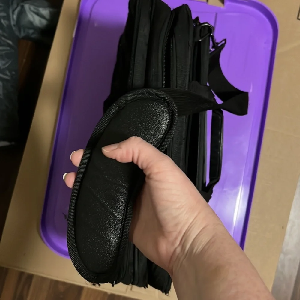 Large black soft briefcase